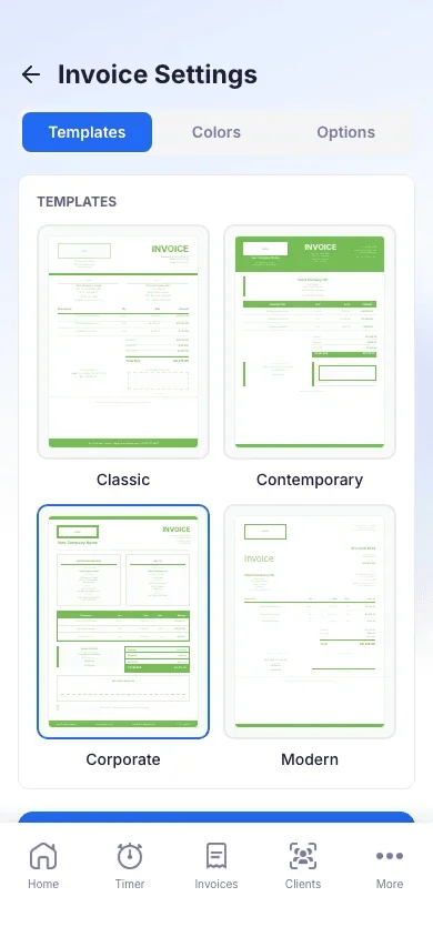 Four templates designed for every business